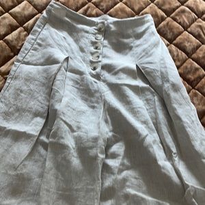 suboo wide leg high waisted linen pants